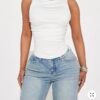 Adore Her High Neck Top - White