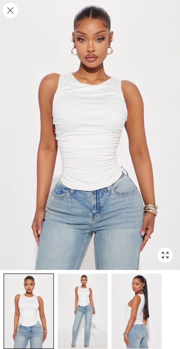 Adore Her High Neck Top - White