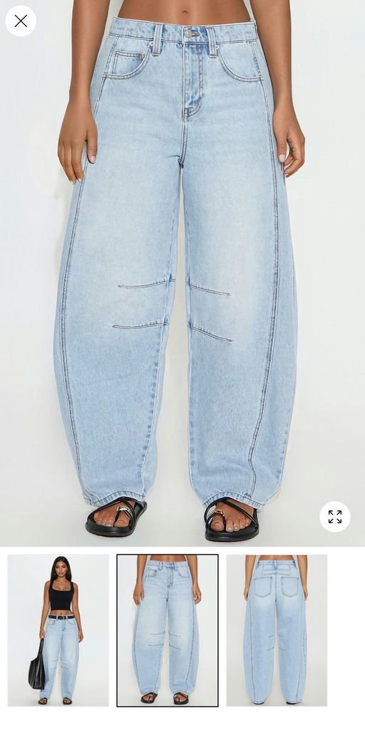 Montebello Barrel Leg Jean - Light Wash