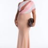 Amelia One Shoulder Maxi Dress Set - Tan/Multi