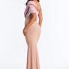 Amelia One Shoulder Maxi Dress Set - Tan/Multi