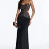 Laced In Love Backless Lace Maxi Dress - Black