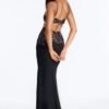 Laced In Love Backless Lace Maxi Dress - Black
