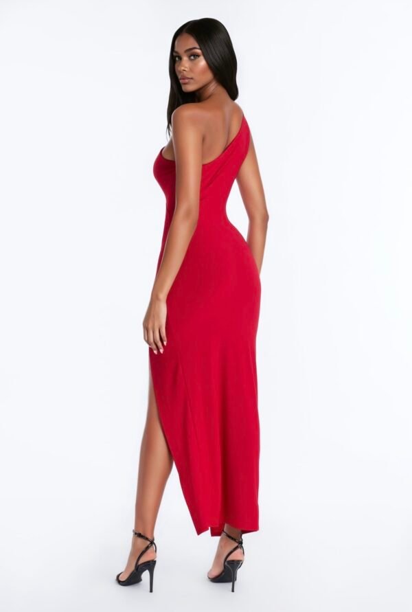 Lotus Garden Maxi Dress - Red