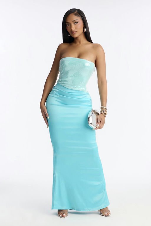 Princess Things Sequin Gown - Mint