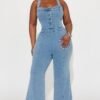 Atlanta Denim Jumpsuit - Light Wash