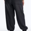 Esplanade Tie Waist Loose Drapey Jogger Jeans - Black Wash