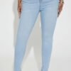 Alaia High Rise Stretch Skinny Jeans - Light Wash