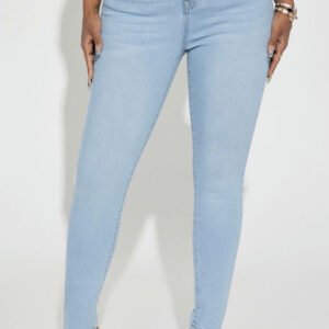 Alaia High Rise Stretch Skinny Jeans - Light Wash