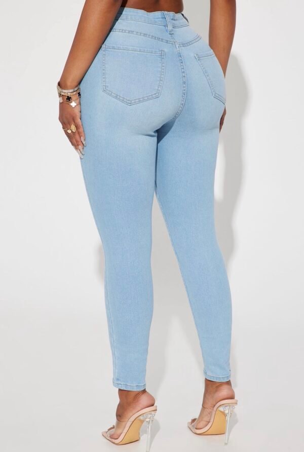 Alaia High Rise Stretch Skinny Jeans - Light Wash