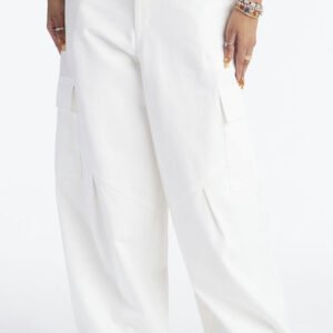 Aerin Mid Rise Cargo Jogger Pant 30″ - Ivory