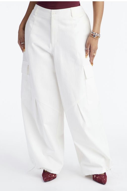 Aerin Mid Rise Cargo Jogger Pant 30″ - Ivory