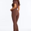 Allure Off Shoulder Pant Set - Brown