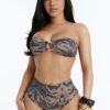 Around Me 2pc Bandeau Bikini - Olive