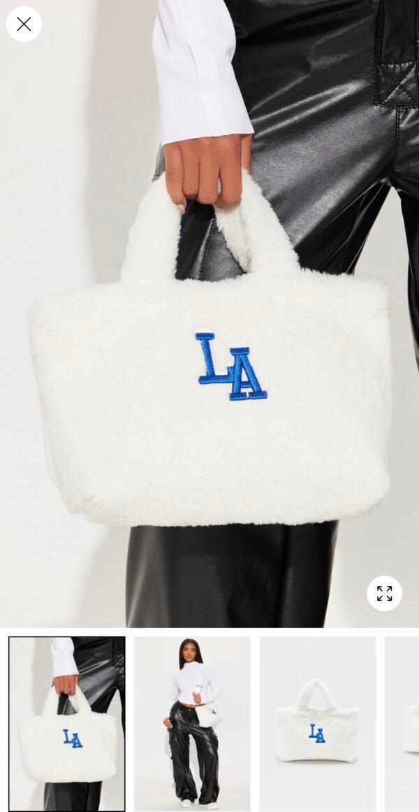 LA Muse Faux Fur Tote - Ivory