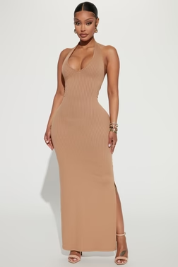 MC-0023 Hallie Maxi Dress - Camel