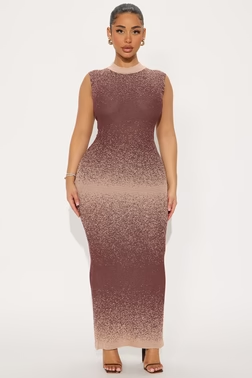 Mono Mood Maxi Sweater Dress - Brown