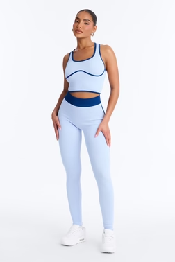 Sunday Mode Seamless Legging Set - Light Blue