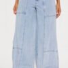 Naya Chambray Wide Leg Jean - Vintage Wash