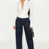 Let It Happen Slim Straight Leg Jeans - Dark Wash