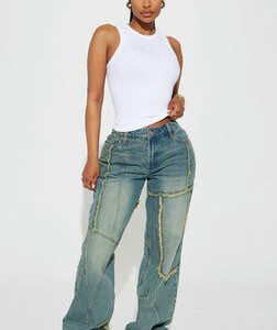 Belmont Baggy Tinted Jean - Medium Wash