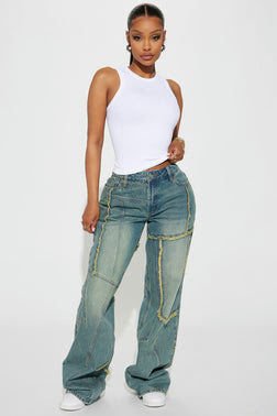 MC-0105 Belmont Baggy Tinted Jean - Medium Wash
