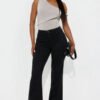 Classic Color Trouser Flare Jeans - Black