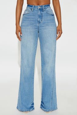 Upper West High Rise Stretch Flare Jeans - Medium Wash
