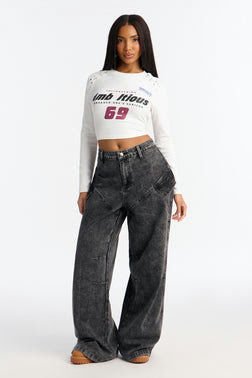 Widely Known Cargo Jeans - Grey