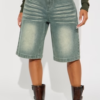Sophia Denim Jorts - Olive