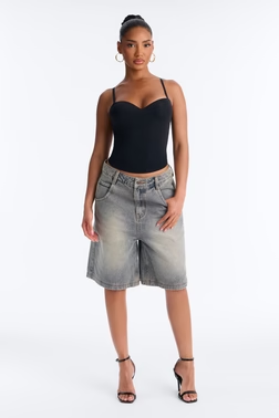 Basic 90's Denim Jorts - Vintage Wash
