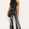 Mood Change Marbled Mesh Flare Pant 32″ - Grey/combo