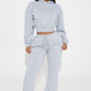 Candice Lounge Flare Pant - Heather Grey