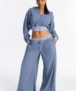 Lyla Sherpa Lounge Pant - Slate Blue
