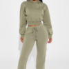 Candice Lounge Flare Pant - Olive