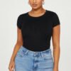 Alyssa Crew Neck Top - Black