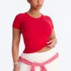 Camilla Classic Fit Crew Neck Tee - Tomato Red