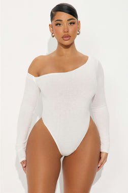 Naomi Ribbed Bodysuit - Ivory