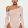 Naomi Ribbed Bodysuit - Pink