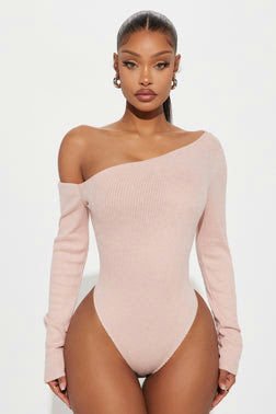 Naomi Ribbed Bodysuit - Pink