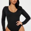 Myra Double Lined Bodysuit - Black