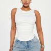 Adore Her High Neck Top - White