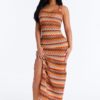 Sydney Geometric Midi Swim Cover Up Dress - Multi Color