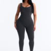 Malia Built In Bra Catsuit - Charcoal