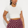 Lizzie Crew Neck Baby Tee - White