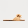 Truth Crochet Flower Slip on Sandals - Tan